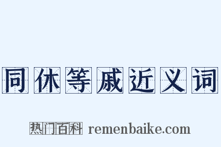 同休等戚近义词是什么意思的图片